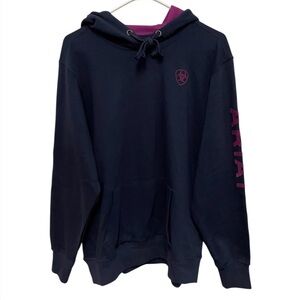 Ariat r.e.a.l graphic hoodie blue/purple